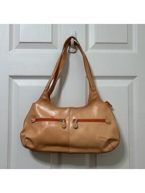 Y2K Maxx New York Purse Orange Pockets Mini Cargo Handbag Hipster Vtg Citrus